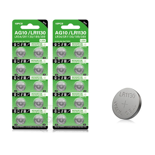AG10 LR54 Alkaline Button Cell Coin Battery (Multi-Pack)